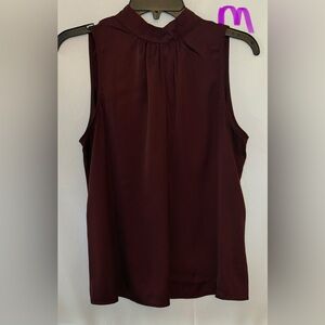 Chic Sleeveless Blouse - Rich Burgundy
